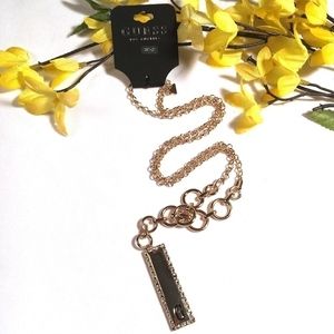 𝅺3/$29! GUESS Long Statement Necklace Gold Tones